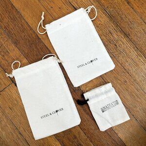 Lot of 3 jewelry bags jewelry making selling‎ steel & Clover nadias